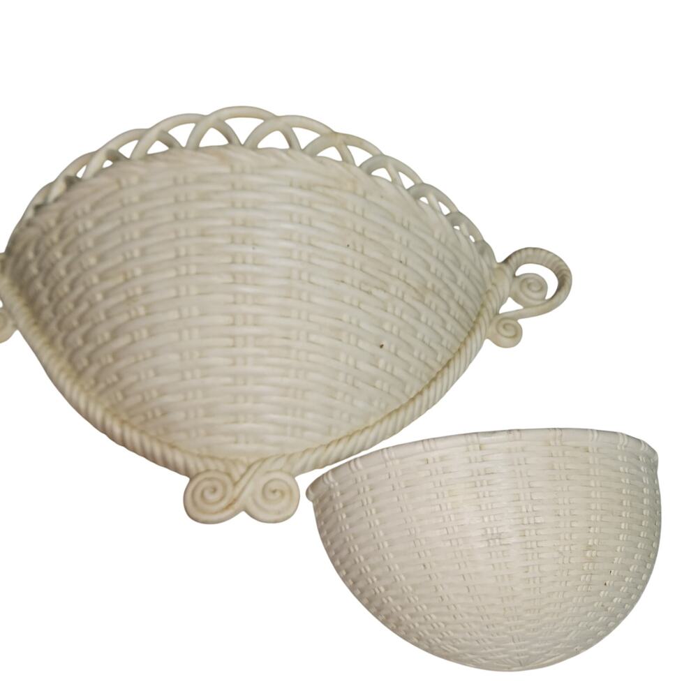 VINTAGE HOMCO EUC BURWWOD SET IF 2 WALL BASKET POCKETS